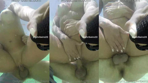 Safada peituda levando pau na buceta piscina