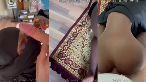 Ninfeta preta chupando pau e levando no cu